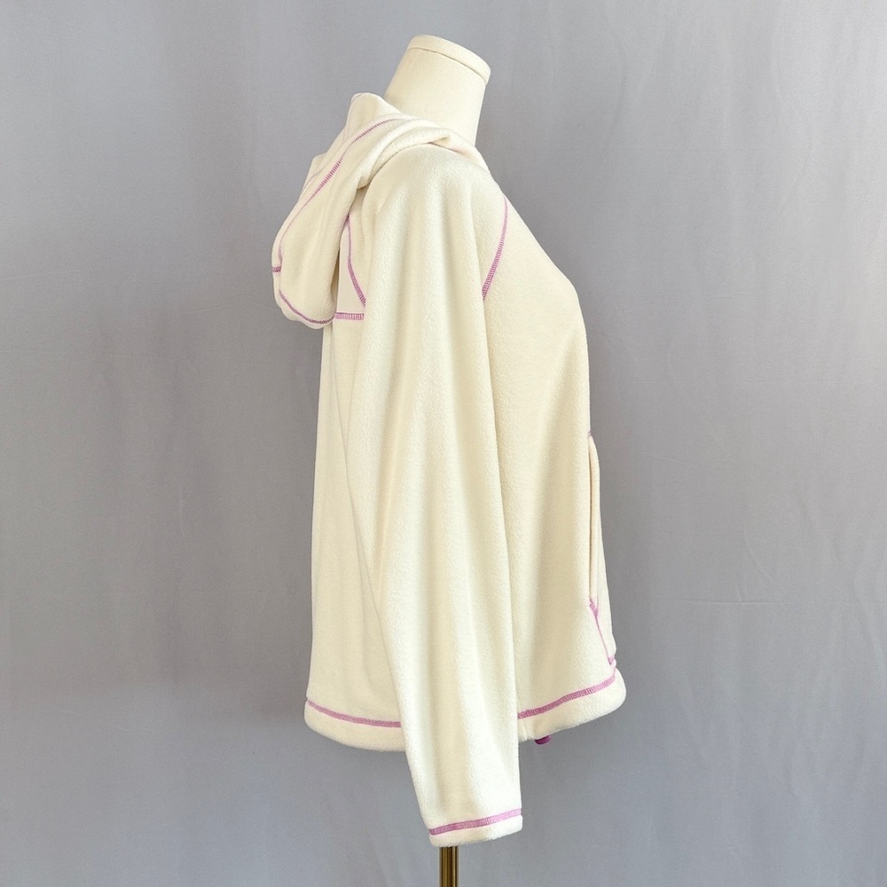 Bass Outdoor Cozy Cream Hoodie Sweater with Pink Trim - Picture 5 of 6